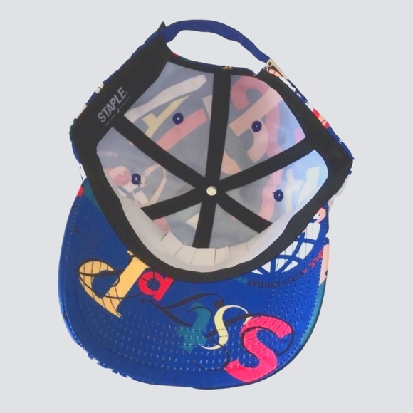 Staple NWT Men’s Streetwear Blue Red Orange Yellow Graphic Snap-Back Hat - Picture 5 of 7